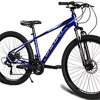 Горный велосипед 27.5 дюймов МТБ спортивный подростковый для взрослых Unicorn Fox 27 синий