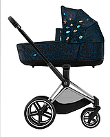 Коляска Cybex Priam 4.0 шасі Chrome Black + люлька Jewels of Nature 2022 р.