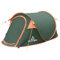 Палатка двухместная для похода Totem Pop UP 2 TTT-033 с автоматическим каркасом зеленый