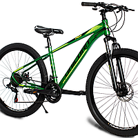Гірський велосипед 27.5 дюймів МТБ спортивний підлітковий для дорослих Unicorn Fox 27 зелений