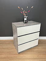 Комод на три шухляди "Мері" "Бетон/Білий"