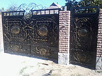 Ворота кованые с калиткой. Установка, гарантия. Выкрашены краской высокого качества "Alpina"