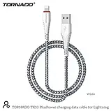USB кабель Tornado TX10 Lightning (2,4A/1м)- срiбний, фото 4