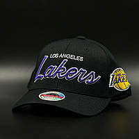 Оригінальна чорна кепка Mitchell & Ness Team Script 2.0 Los Angeles Lakers Snapback