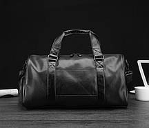 Чоловіча чорна сумка з ПУ шкіри