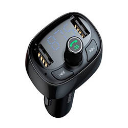 FM-трансмітер Baseus T typed Wireless MP3 charger with car holder Black CCALL-TM01