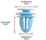 Кліпса дверна Honda Civic Accord Acura OEM 91560-S9A-A01, фото 2