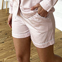 Шорты пижамные женские сатиновые Pearl Cosy пыльная пудра S