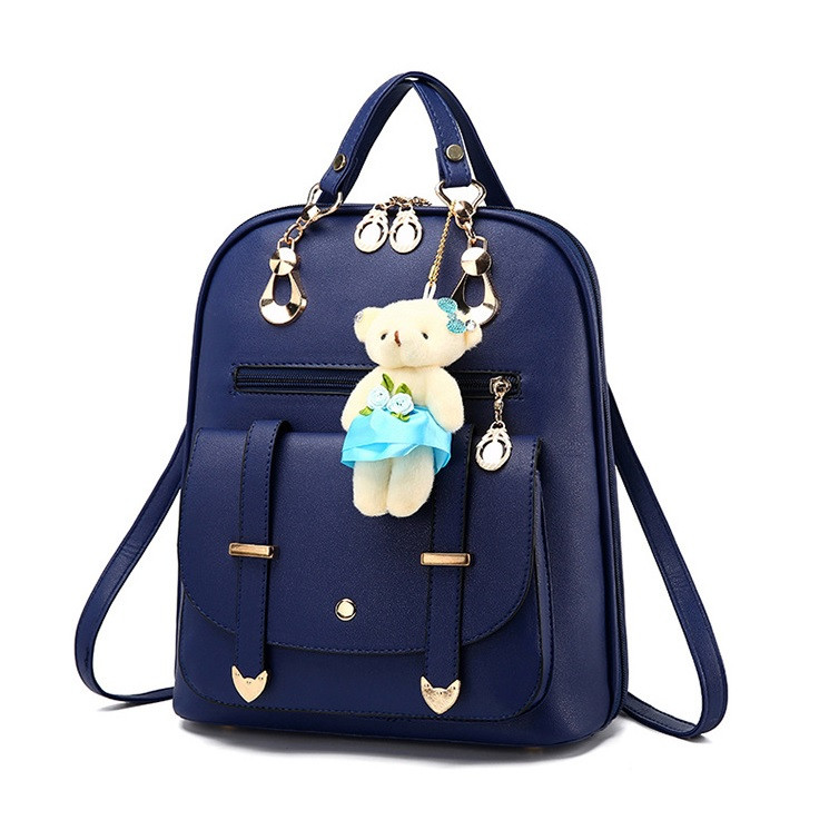 Підлітковий жіночий міський рюкзак для дівчинки з брелоком ведмедика Тедді у подарунок