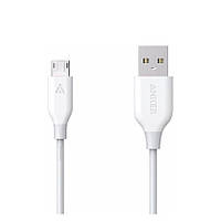 Кабель Anker Powerline V3 Micro USB 0.9m White (A8132H21)