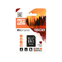 Карта пам&#039;яті Mibrand 16 GB microSDHC Class 10 UHS-I + SD Adapter MICDHU1/16GB-A