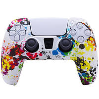 Силіконовий чохол для джойстика Sony PlayStation PS5 Type 8 Firework White тех.пак