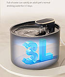 Автоматична поїлка для тварин Pet water fountain з фільтрацією, Фонтанчик для домашніх тварин, фото 8