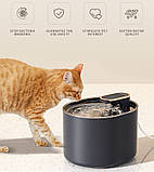 Автоматична поїлка для тварин Pet water fountain з фільтрацією, Фонтанчик для домашніх тварин, фото 10