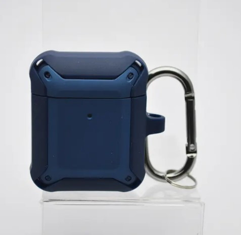 Чохол накладка з карабіном Eggshell Armored для Apple Airpods 1/2 Dark Blue