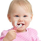 Дитяча U-подібна зубна щітка для дітей 6-12 років, 12см, Рожева / Силіконова зубна щітка-капа, фото 4