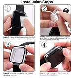 Чохол Бампер для Apple watch Series 7 8 41 mm мм протиударний чорний, захисне скло Apple watch 78 Series, фото 7