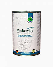 КОРМ вологий для собак BASKERVILLE Holistic ЛОСОСЬ ТА ЯЛОВИЧИНА З ПАСТЕРНАКОМ, ШПИНАТОМ ТА ЗЕЛЕННЮ, 400г