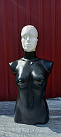 Манекен торс жіночий чорний з білою головою Маша