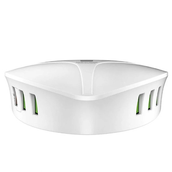 Адаптер мережевий Ldnio A6801, QC3.0, 6 USB, білий