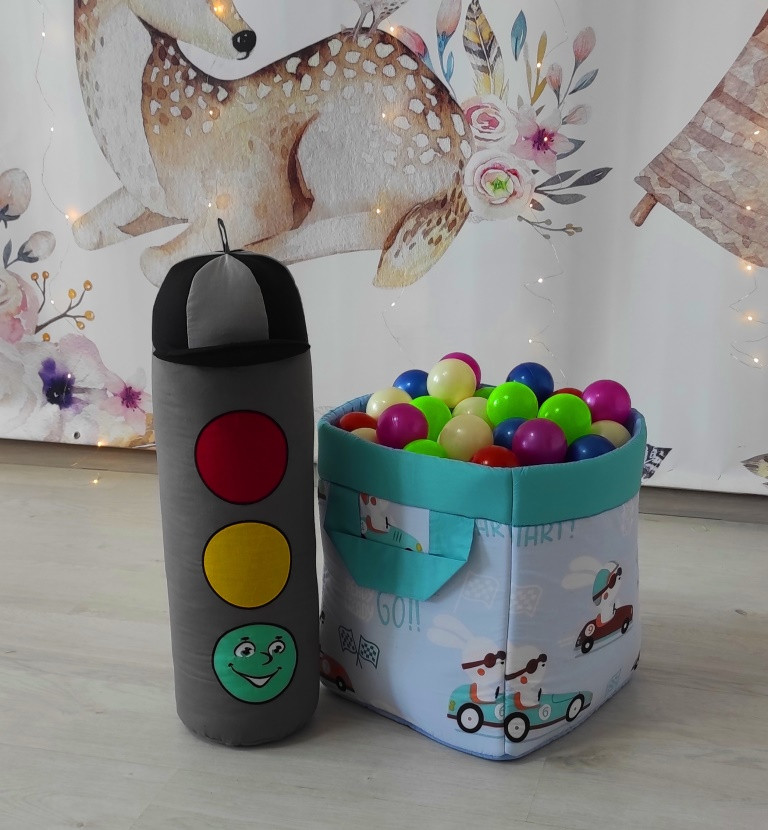 Кошик для іграшок Веселі перегони ( Квадратна ), фото 1