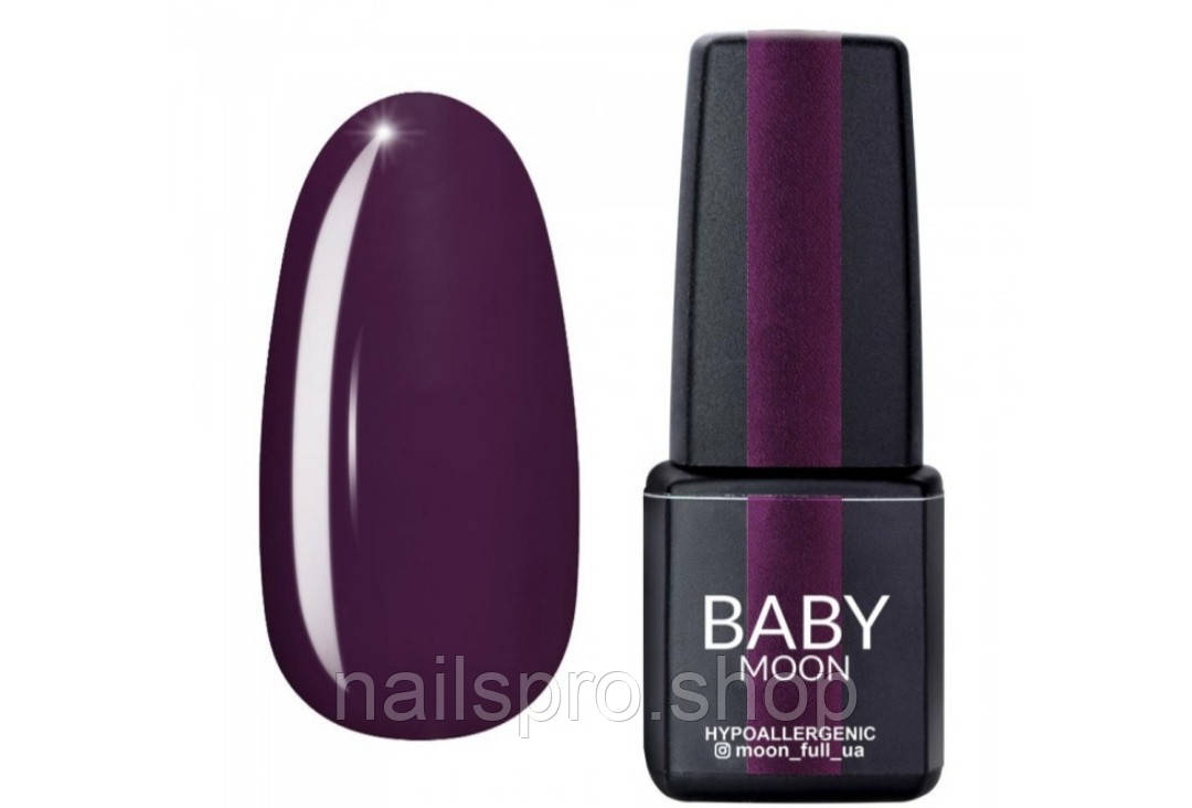 Гель лак BABY Moon Burgundy №006 класичний баклажановий, 6 мл, фото 1