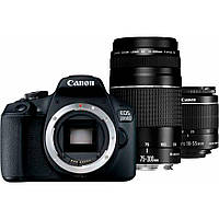 Зеркальный фотоаппарат Canon EOS 2000D Kit EF-S 18-55mm f/3.5-5.6 DC III + EF 75-300mm f/4-5.6 III (2728C021)