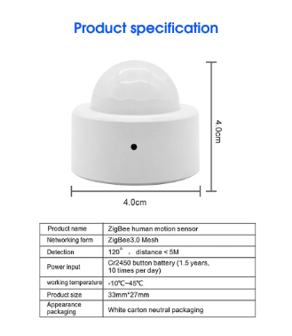 Купить Датчик движения Tuya Zigbee Mini PIR Smart Life, цена 299 ...