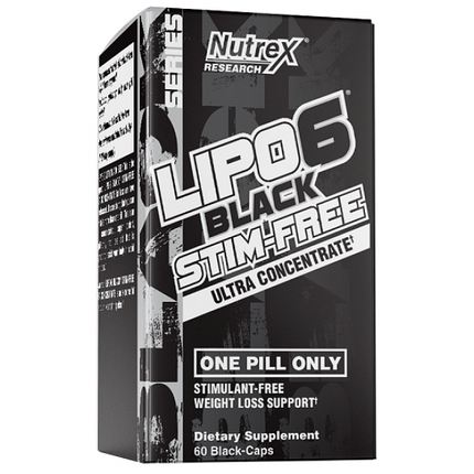 Комплексний жироспалювач Nutrex Lipo 6 Black Ultra Concentrate Stim Free 60 Caps, фото 2