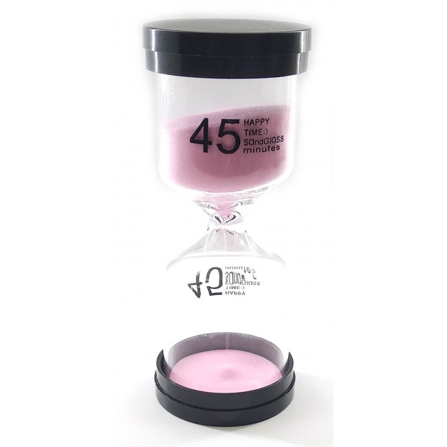Пісочний годинник настільний рожевий пісок 45 хвилин
