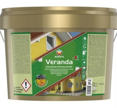 Eskaro Краска Veranda белая полумат 9.5 л (ID#1890682473), цена: 5613 ...