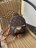 Портфель мини женский Louis Vuitton Palm Springs Mini Brown/Camel LV Луи Витон рюкзак через плечо сумка
