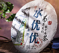 Шен Пуер блин 357 г, прессованный зелений пуер, (2020) настоящий китайский чай