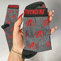 Жіночі шкарпетки якісні із супергероями "Аvengers" 36-41 р Підліткові шкарпетки високі