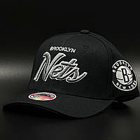 Оригинальная черная кепка Mitchell Ness Team Script Brooklyn Nets NBA