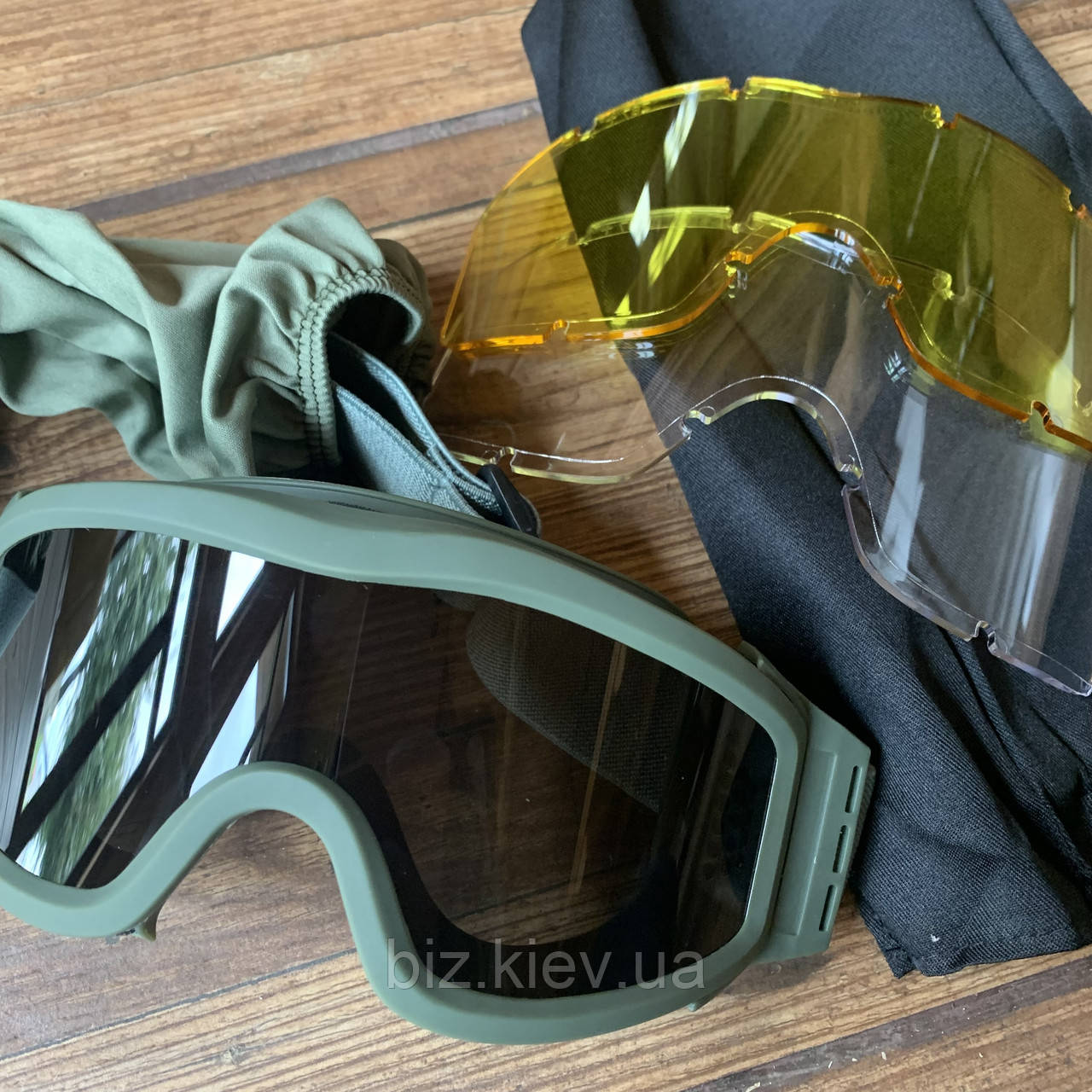 Тактичні окуляри Revision Goggles Olive для стрільби 3 лінзи