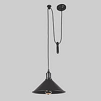 Подвесной 30см светильник с гирей в стиле лофт 52-6855F-1G (300) BK