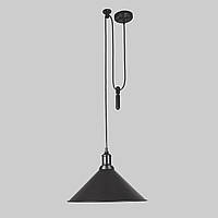 Подвесной 36см светильник с гирей в стиле лофт 52-6855F-1G (360) BK