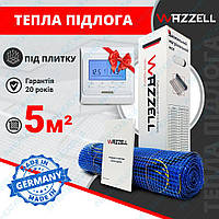 Нагревательный мат Wazzell Easyheat 200 / 5 м² / 1000 Вт / толщ. 3.5 мм / теплый пол под плитку (Германия)