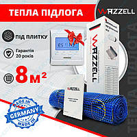 Нагревательный мат Wazzell Easyheat 200 / 8 м² / 1600 Вт / толщ. 3.5 мм / теплый пол под плитку (Германия)