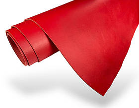 Шкіра чепрак з лицевим покриттям для ременів ножен кобур чохлів сумок браслетів 4,0-4,2мм колір яскраво-червоний