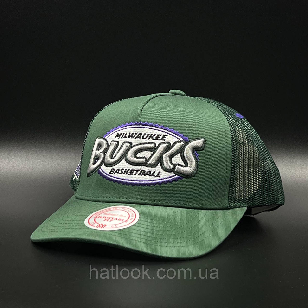 Оригінальна зелена кепка з сіткою Mitchell & Ness Trucker Snapback Milwaukee Bucks