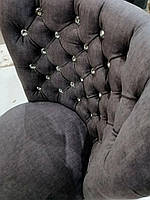 М'яке крісло Ніка з каретною стяжкою 50х56х90 см, великий вибір матеріалу та кольору оббивки, фото 10