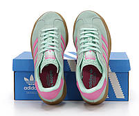 Жіночі кросівки на платформі м'ятні Adidas Gazelle Bold. Замшеві кеди жіночі весна літо Адідас Газель, фото 9