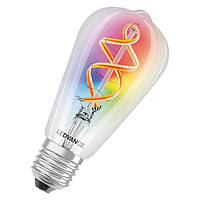 SMART WiFi RGBW Лампа LED 4.5W 220V 300lm 2700K E27 DIM 143x64mm груша [4058075609914] OSRAM Filament Edison