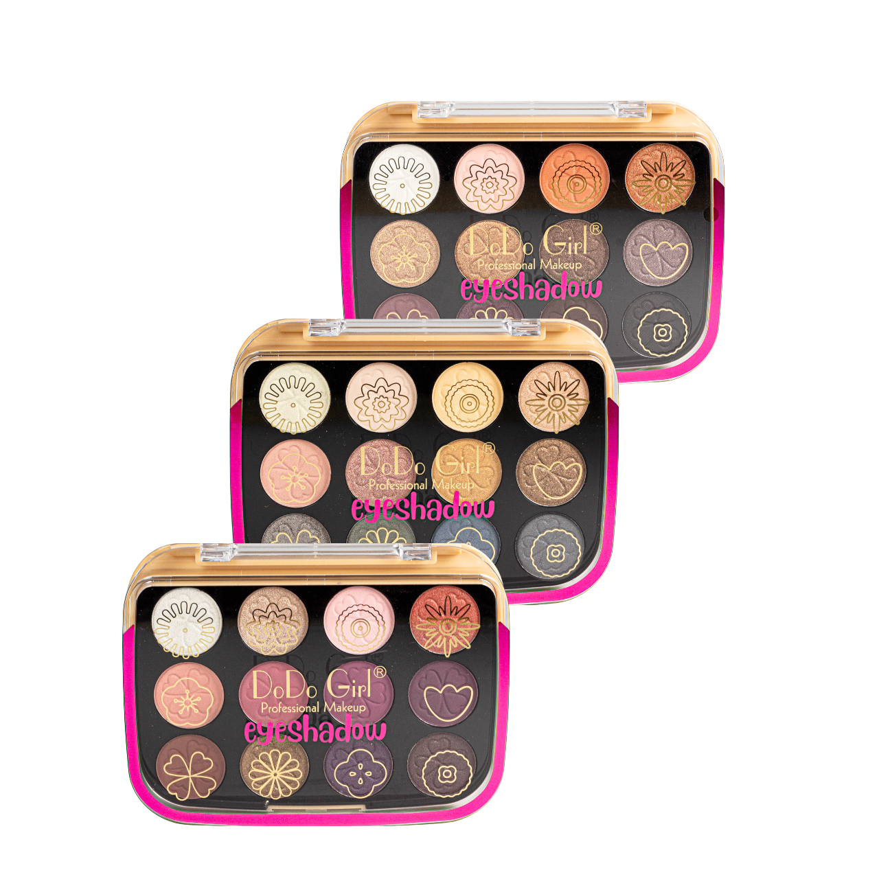 Палітра тіней для повік матові та перламутрові DoDo Girl Professional Makeup 12 відтінків