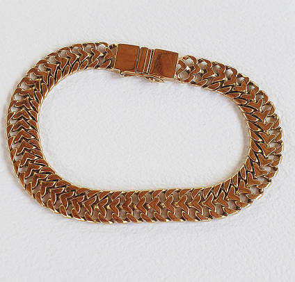 Браслет Тракторне Плетіння З Золота