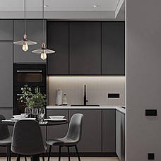 Чорний підвісний світильник (52-836F-1 BK+WH), фото 4