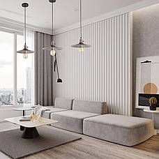 Чорний підвісний світильник (52-836F-1 BK+WH), фото 5