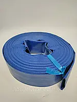 Рукав фекальный синий 50 мм 25м для дренажно-фекального насоса, шланг напорный 2 дюйма для канализации